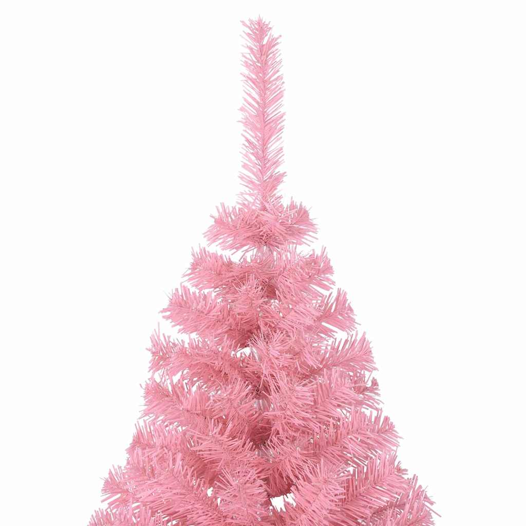 Sapin de Noël artificiel pré-éclairé Rose 180 cm PVC