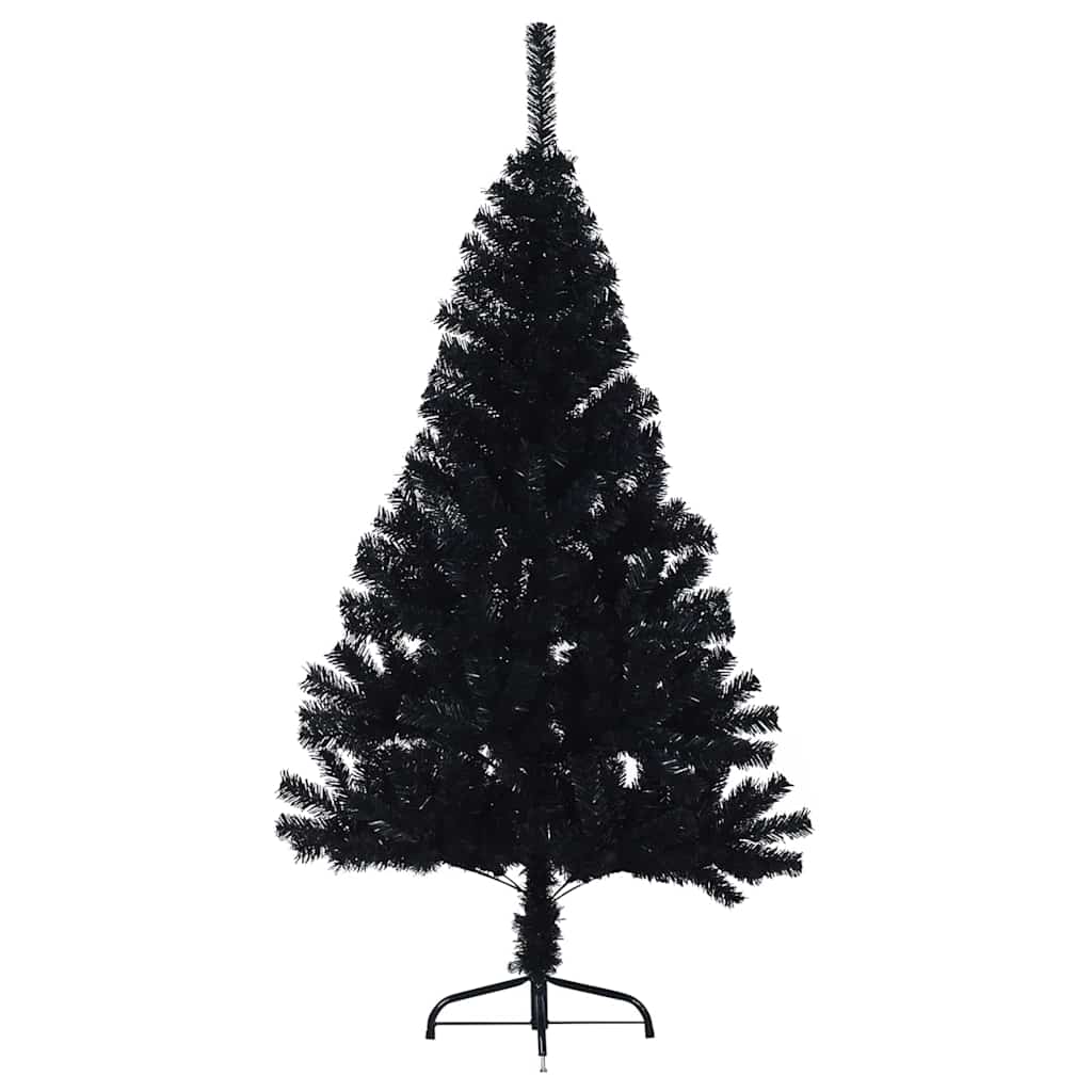 Sapin de Noël artificiel pré-éclairé Noir 120 cm PVC - XIOS
