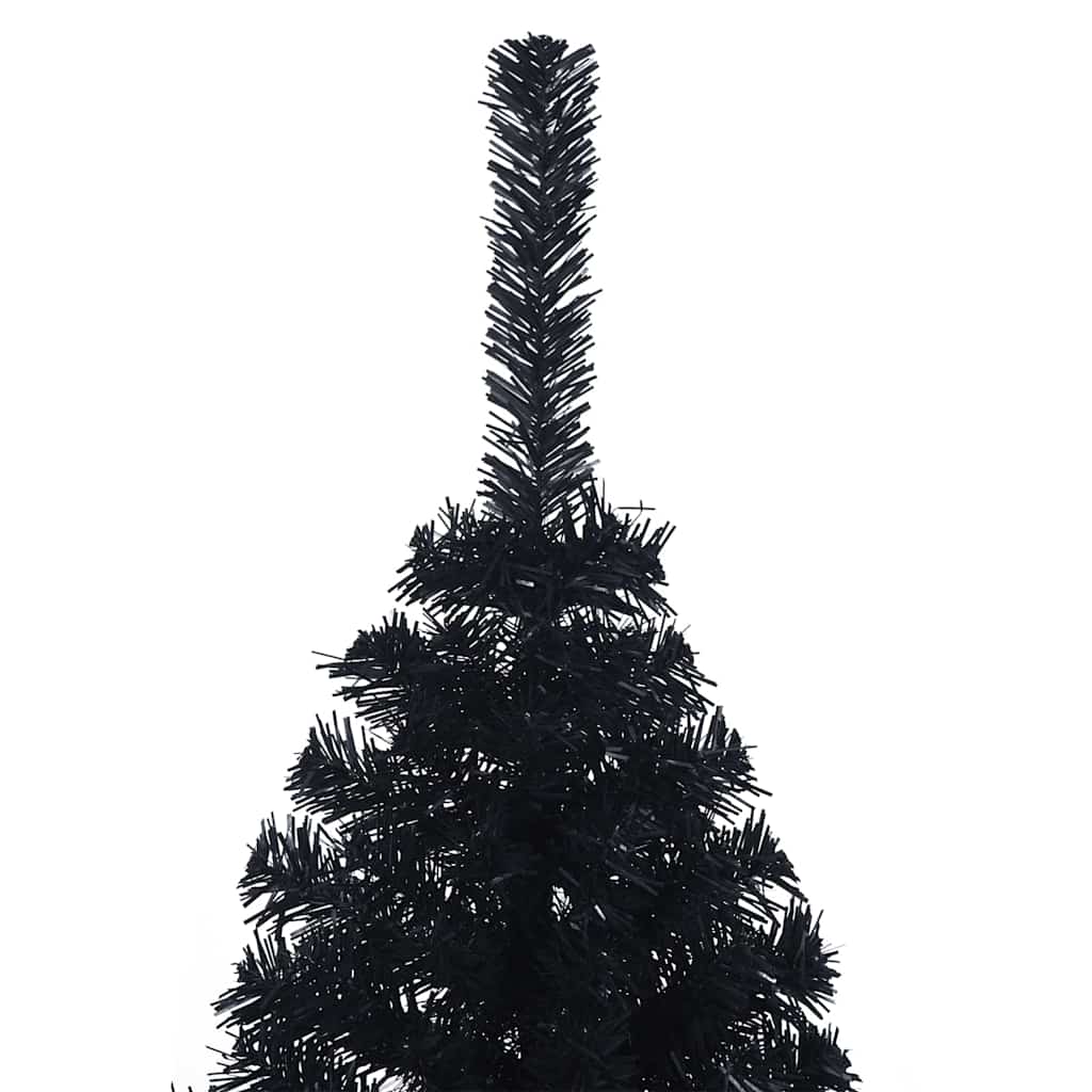 Sapin de Noël artificiel pré-éclairé Noir 150 cm PVC - XIOS