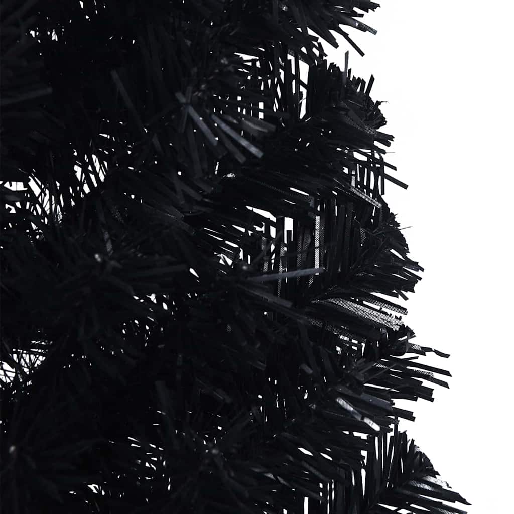 Sapin de Noël artificiel pré-éclairé Noir 150 cm PVC - XIOS