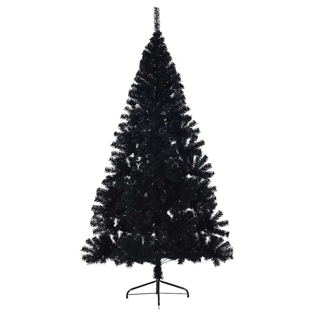 Sapin de Noël artificiel pré-éclairé Noir 180 cm PVC - XIOS