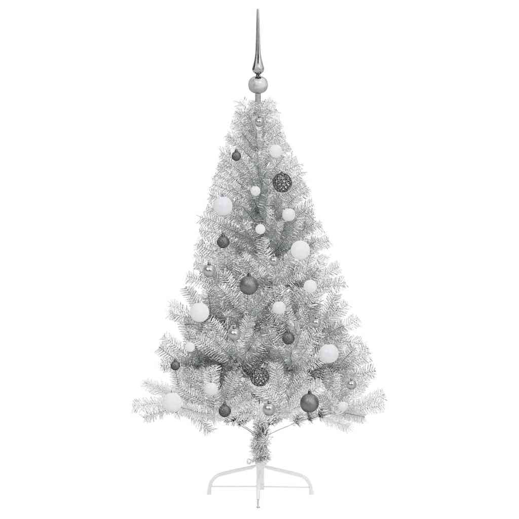 Sapin de Noël artificiel pré-éclairé Argent 150 cm PET - XIOS
