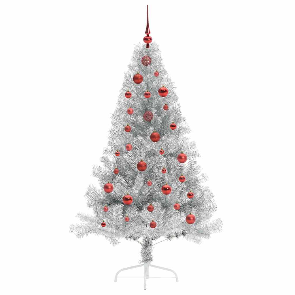 Sapin de Noël artificiel pré-éclairé Argent 150 cm PET - XIOS