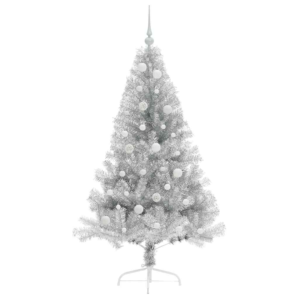 Sapin de Noël artificiel pré-éclairé Argent 150 cm PET - XIOS