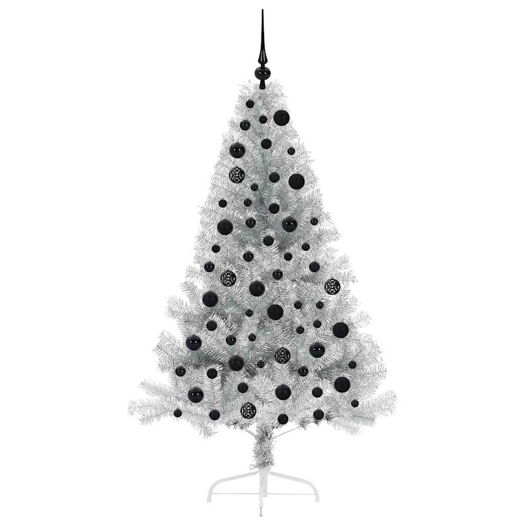 Sapin de Noël artificiel pré-éclairé Argent 180 cm PET - XIOS