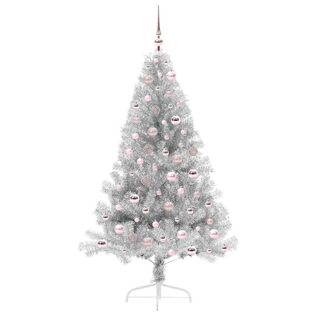 Sapin de Noël artificiel pré-éclairé Argent 180 cm PET - XIOS