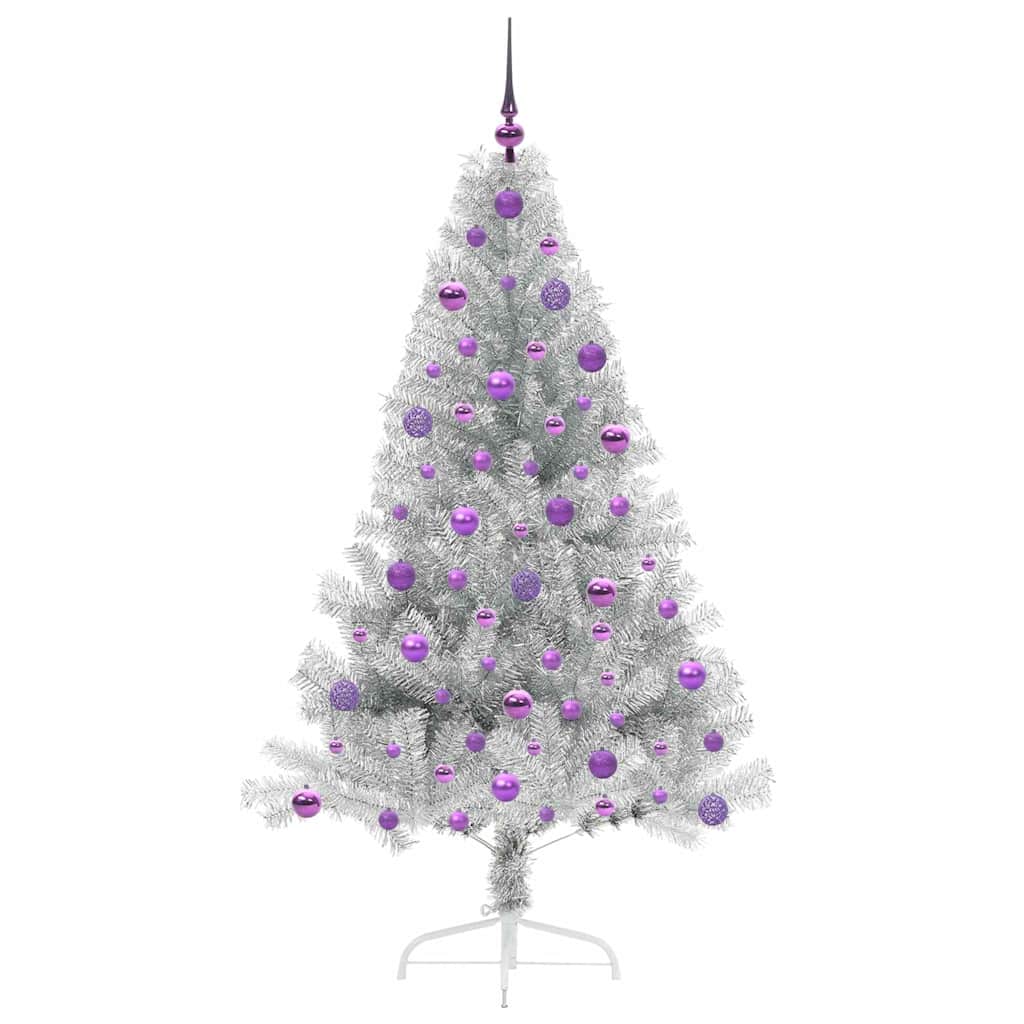 Sapin de Noël artificiel pré-éclairé Argent 180 cm PET - XIOS