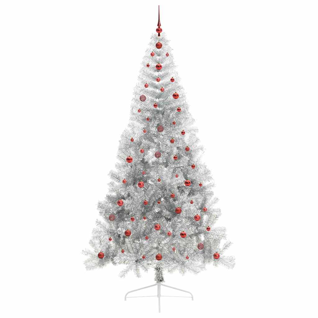 Sapin de Noël artificiel pré-éclairé Argent 240 cm PET - XIOS