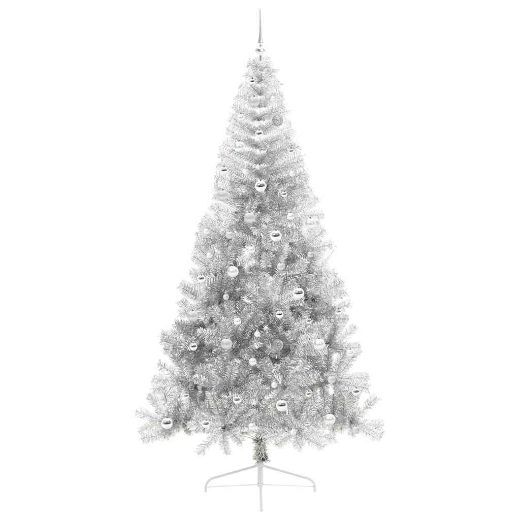 Sapin de Noël artificiel pré-éclairé Argent 240 cm PET - XIOS