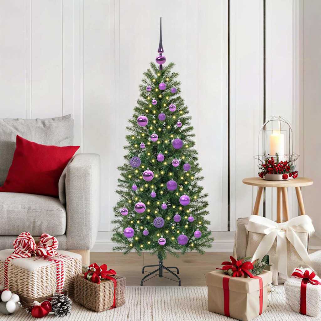 Sapin de Noël artificiel avec 150 LED Vert 120 cm PE et PVC - XIOS