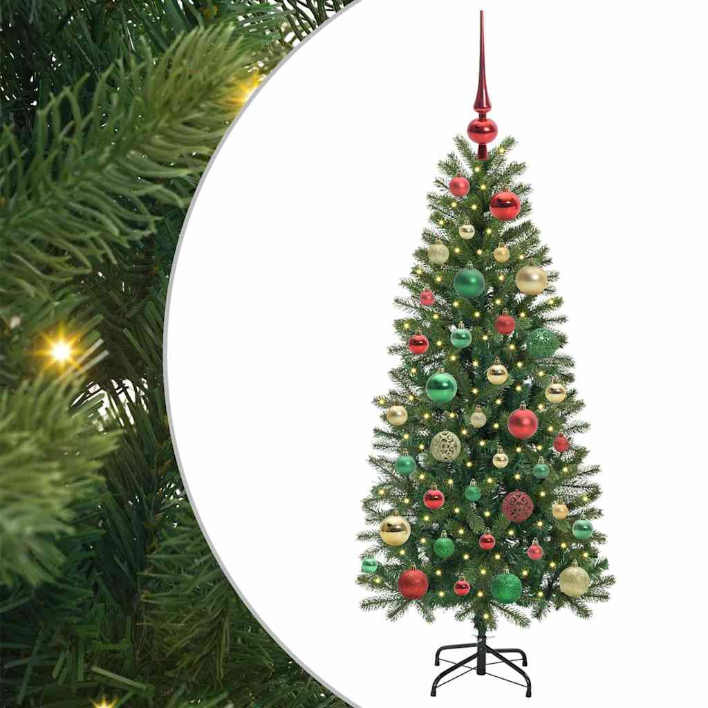 Sapin de Noël artificiel avec 150 LED Vert 120 cm PE et PVC - XIOS