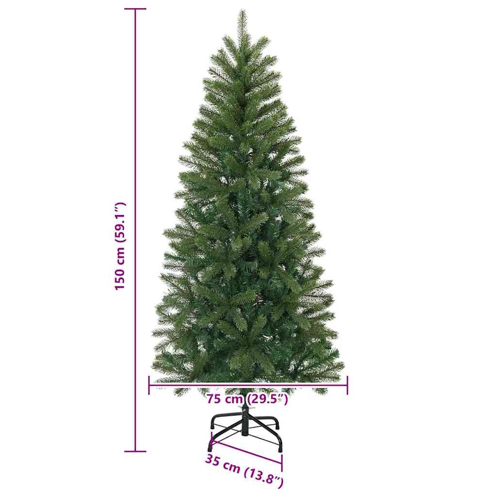 Sapin de Noël artificiel avec 150 LED Vert 150 cm PE et PVC - XIOS