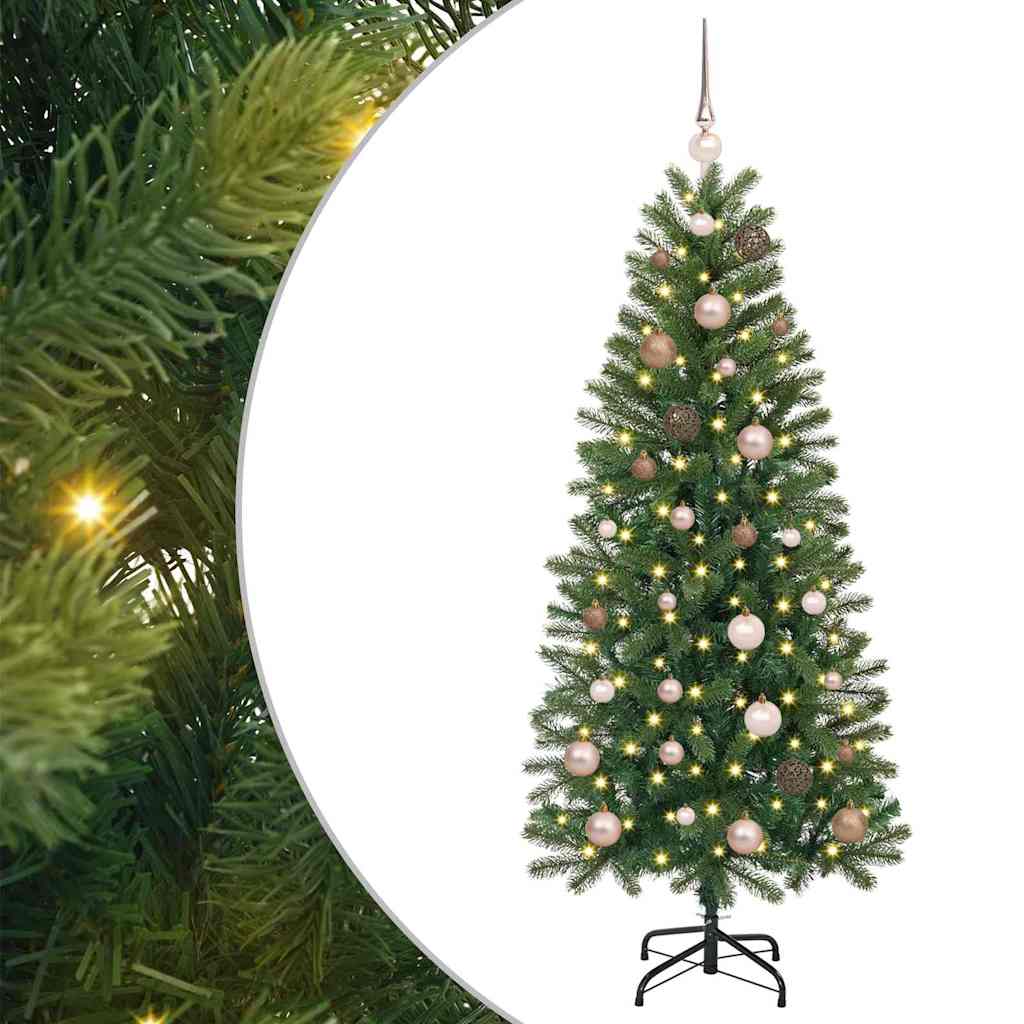 Sapin de Noël artificiel avec 150 LED Vert 150 cm PE et PVC - XIOS