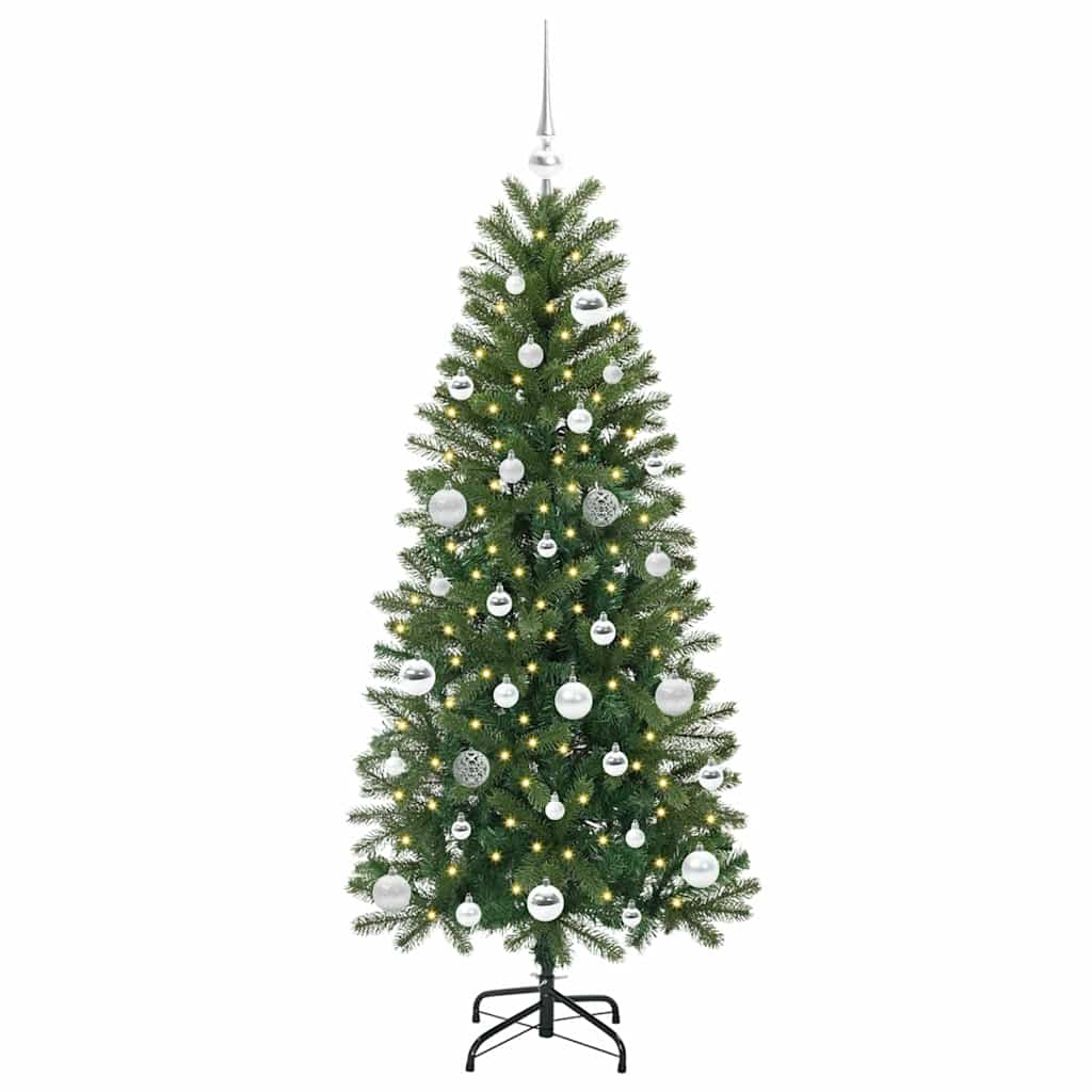 Sapin de Noël artificiel avec 150 LED Vert 150 cm PE et PVC - XIOS