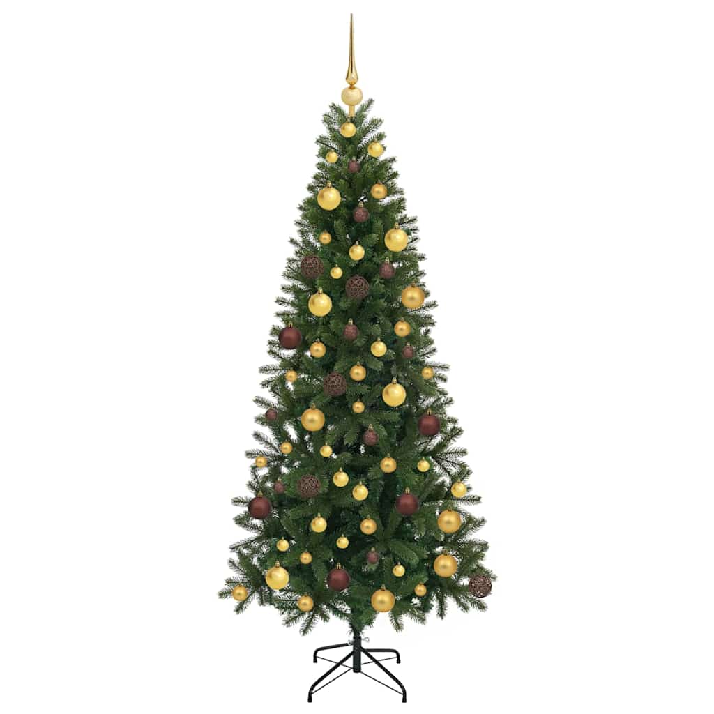 Sapin de Noël artificiel avec 300 LED Vert 180 cm PE et PVC