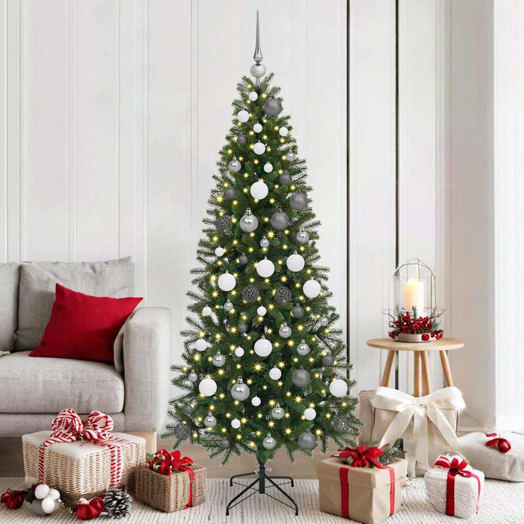 Sapin de Noël artificiel avec 300 LED Vert 180 cm PE et PVC - XIOS