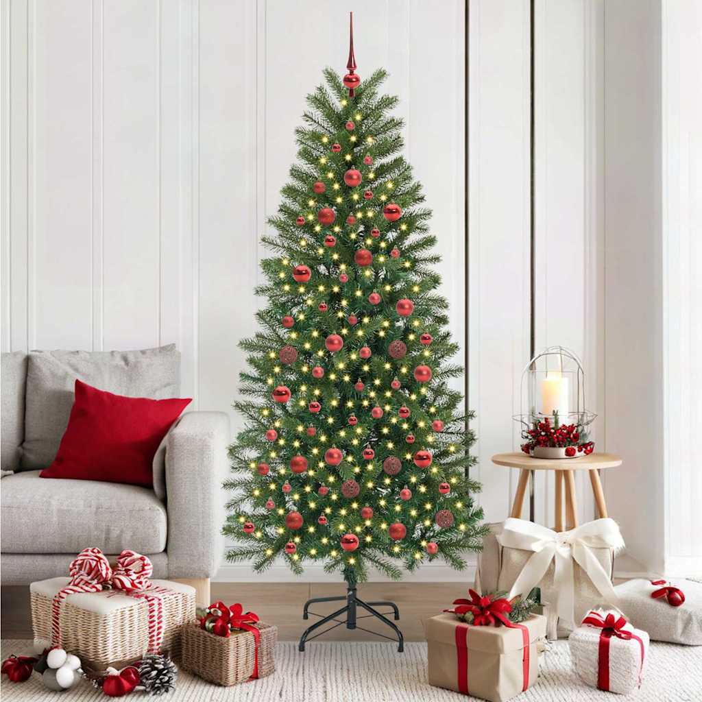 Sapin de Noël artificiel avec 300 LED Vert 180 cm PE et PVC - XIOS