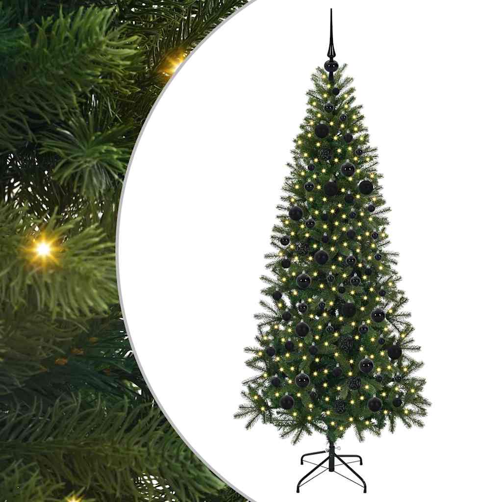 Sapin de Noël artificiel avec 300 LED Vert 180 cm PE et PVC - XIOS