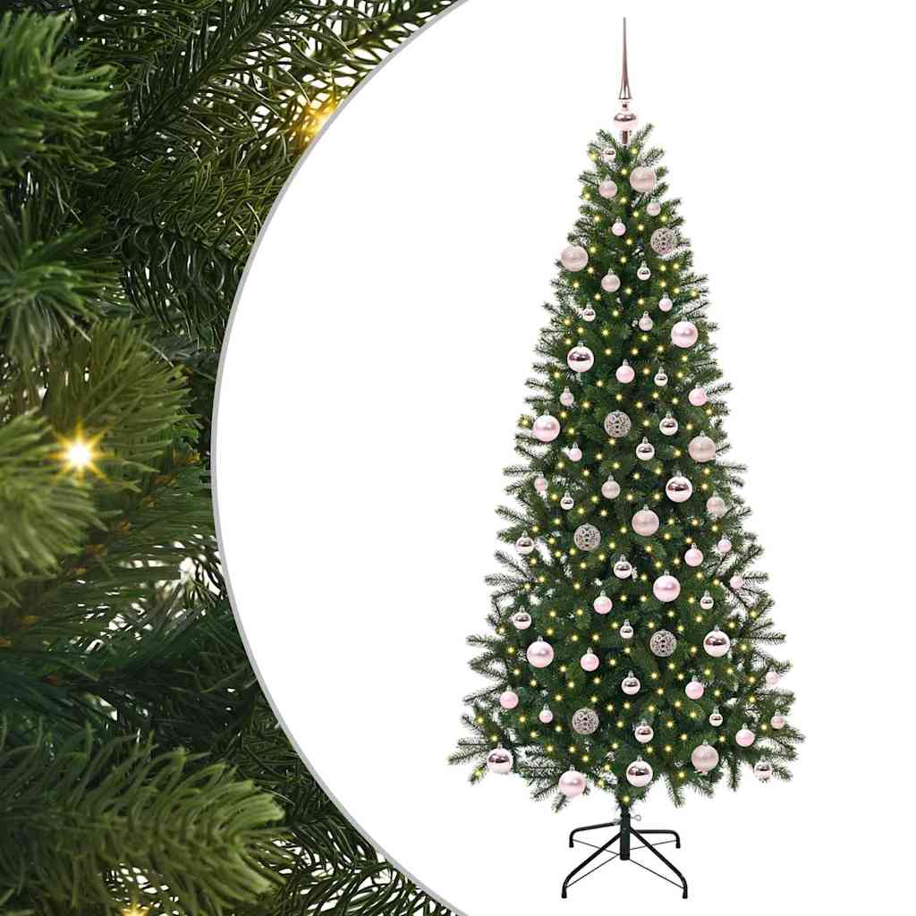 Sapin de Noël artificiel avec 300 LED Vert 180 cm PE et PVC - XIOS