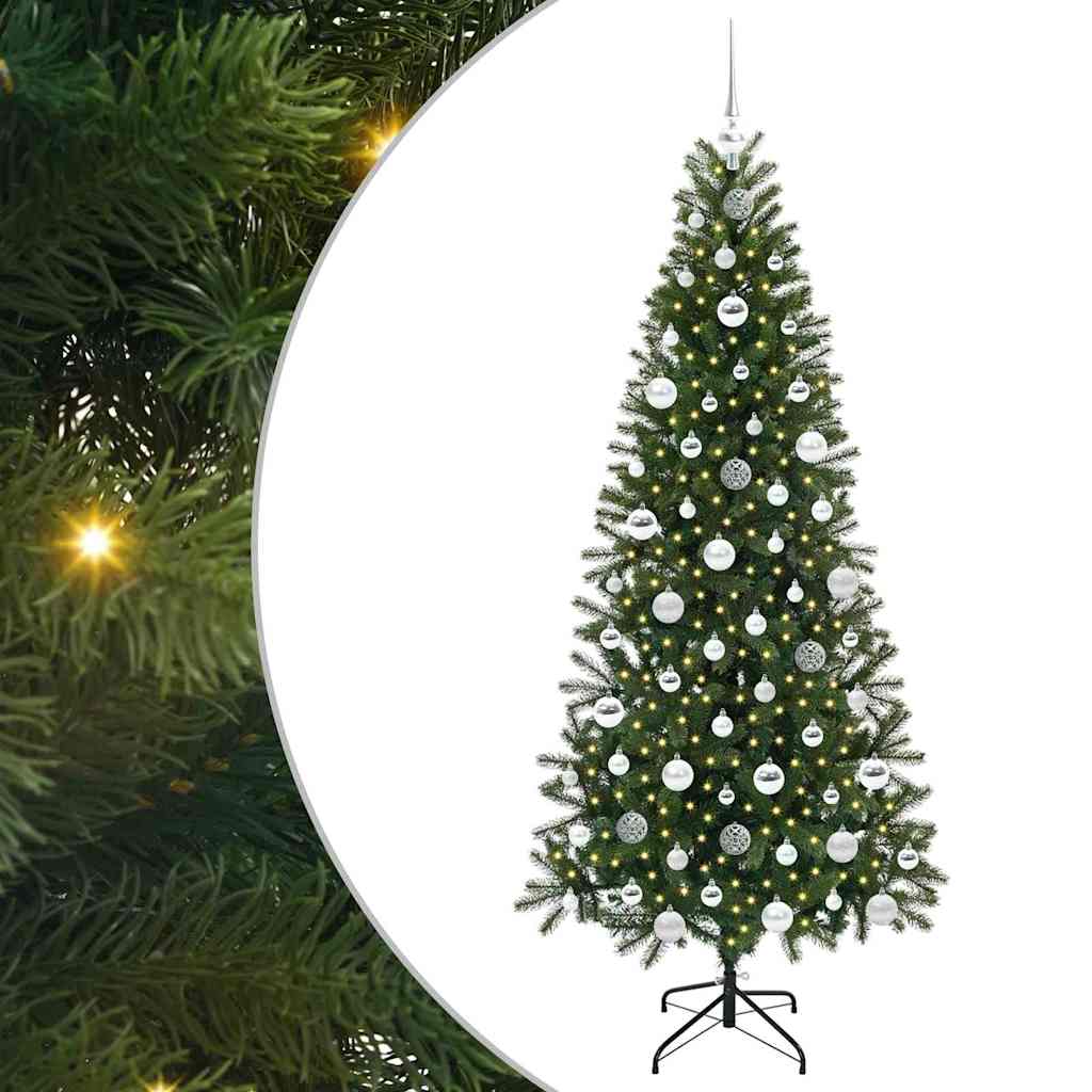 Sapin de Noël artificiel avec 300 LED Vert 180 cm PE et PVC - XIOS
