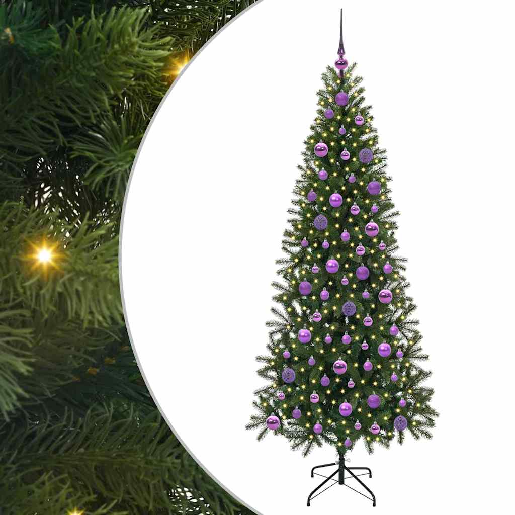 Sapin de Noël artificiel avec 300 LED Vert 180 cm PE et PVC - XIOS