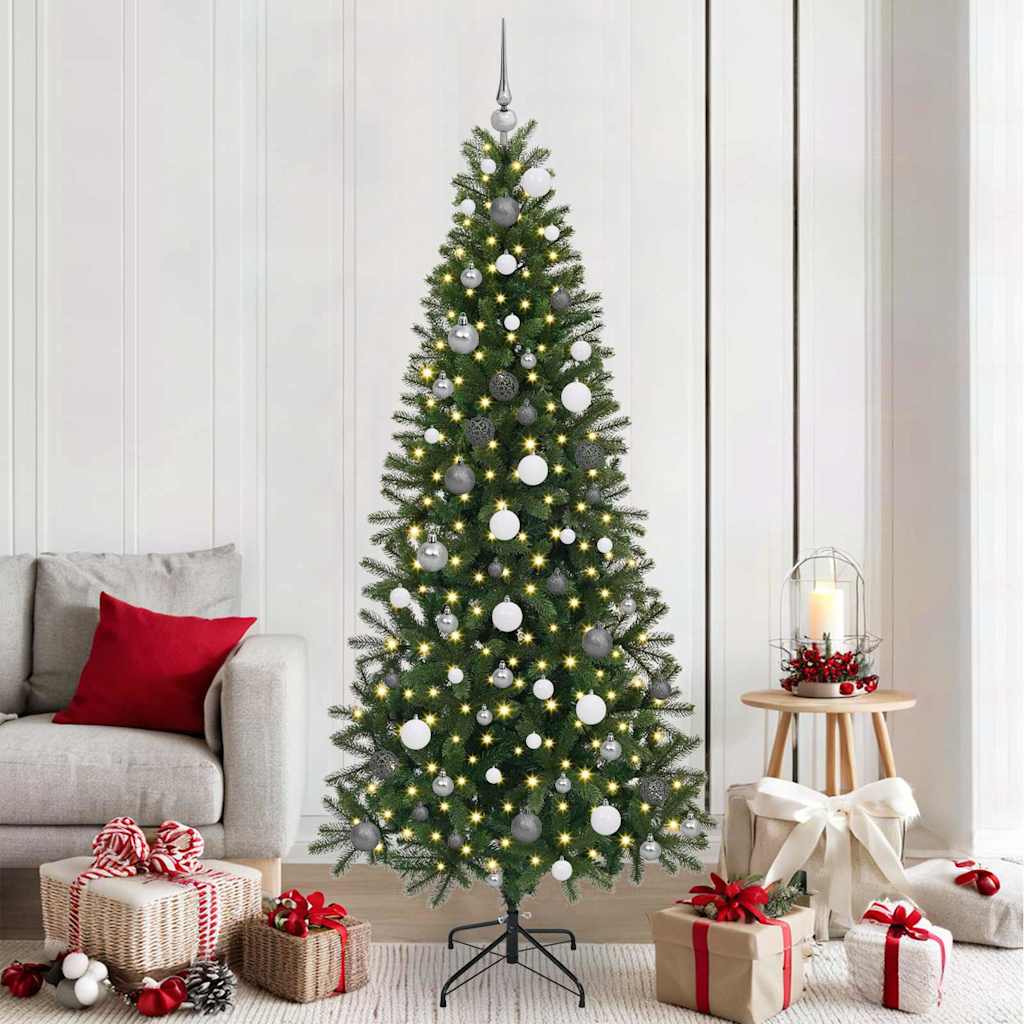 Sapin de Noël artificiel avec 300 LED Vert 210 cm PE et PVC - XIOS