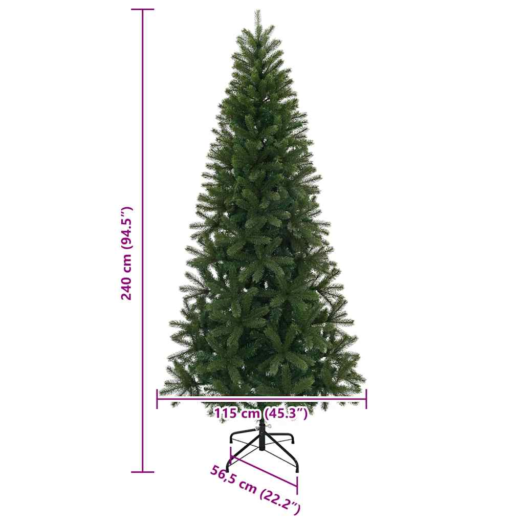 Sapin de Noël artificiel avec 300 LED Vert 240 cm PE et PVC - XIOS