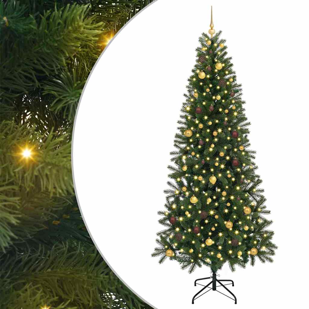 Sapin de Noël artificiel avec 300 LED Vert 240 cm PE et PVC