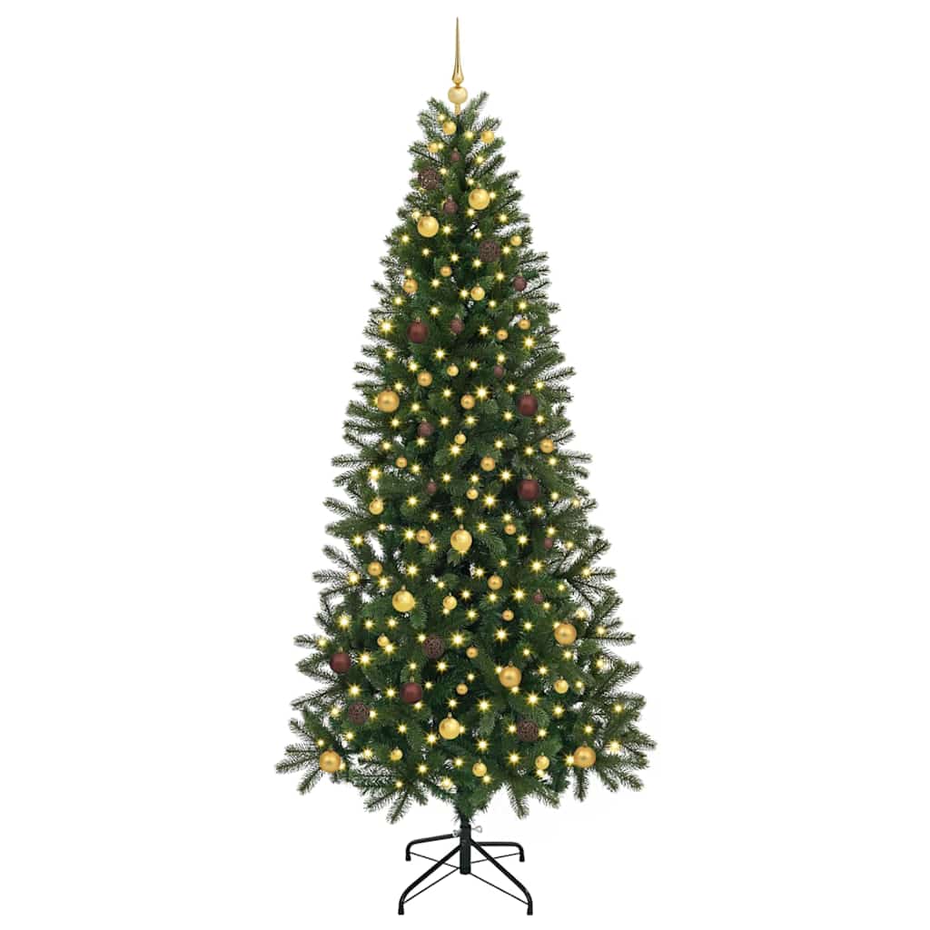 Sapin de Noël artificiel avec 300 LED Vert 240 cm PE et PVC
