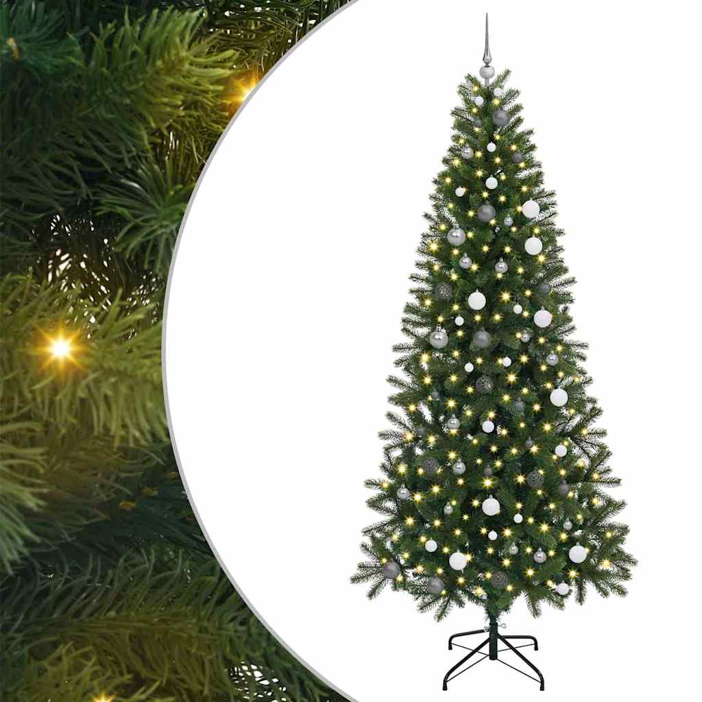 Sapin de Noël artificiel avec 300 LED Vert 240 cm PE et PVC - XIOS