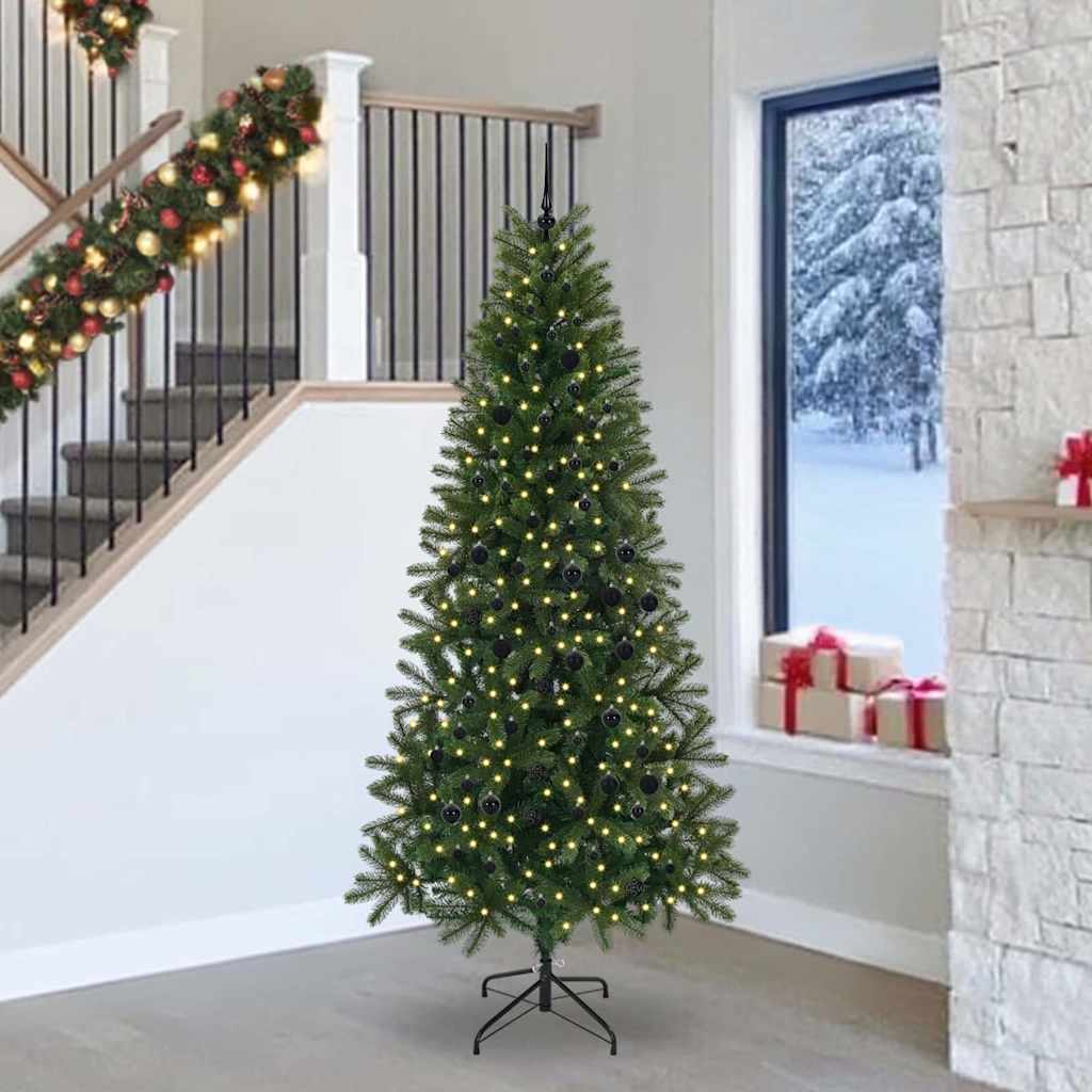 Sapin de Noël artificiel avec 300 LED Vert 240 cm PE et PVC - XIOS