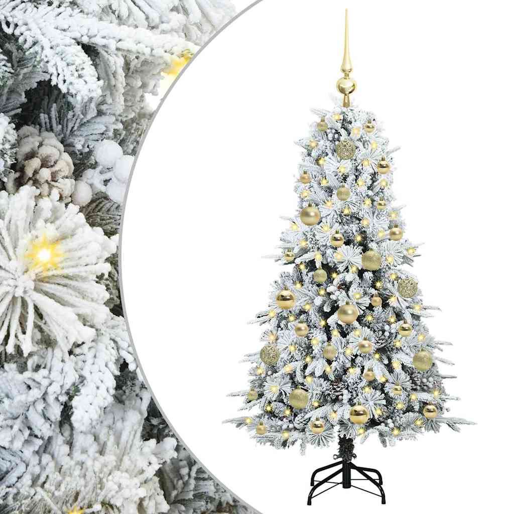 Sapin de Noël Artificiel à Branches Articulées Blanc 120 cm - XIOS