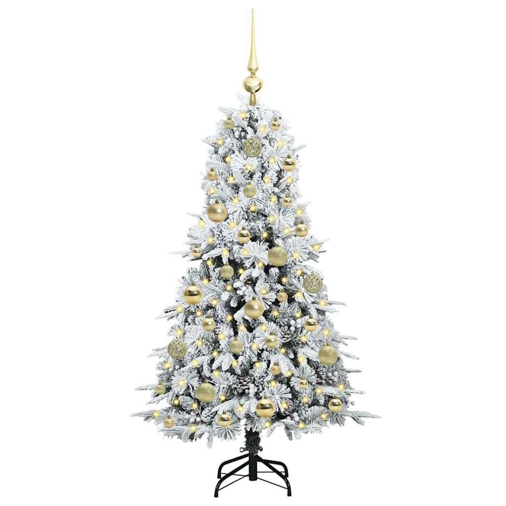 Sapin de Noël Artificiel à Branches Articulées Blanc 120 cm - XIOS