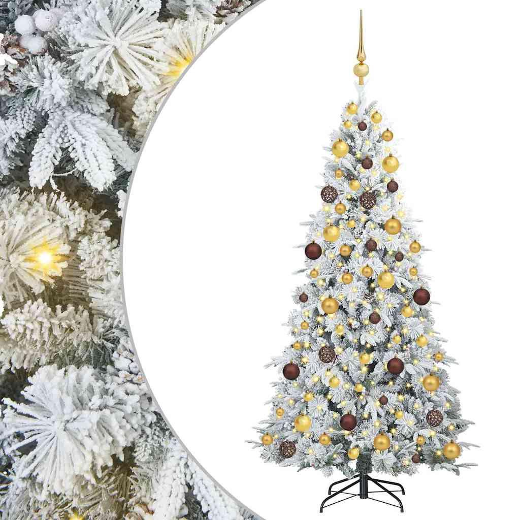 Sapin de Noël Artificiel à Branches Articulées Blanc 180 cm