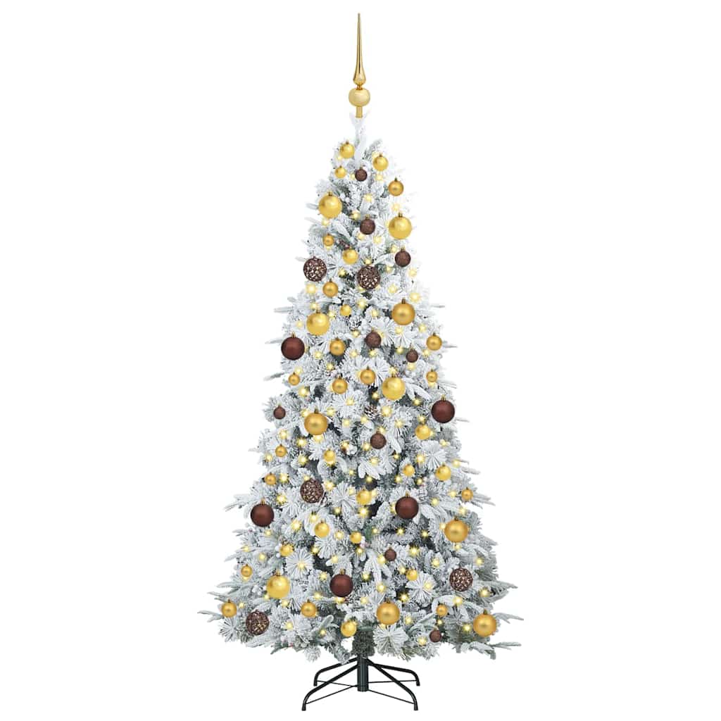 Sapin de Noël Artificiel à Branches Articulées Blanc 180 cm