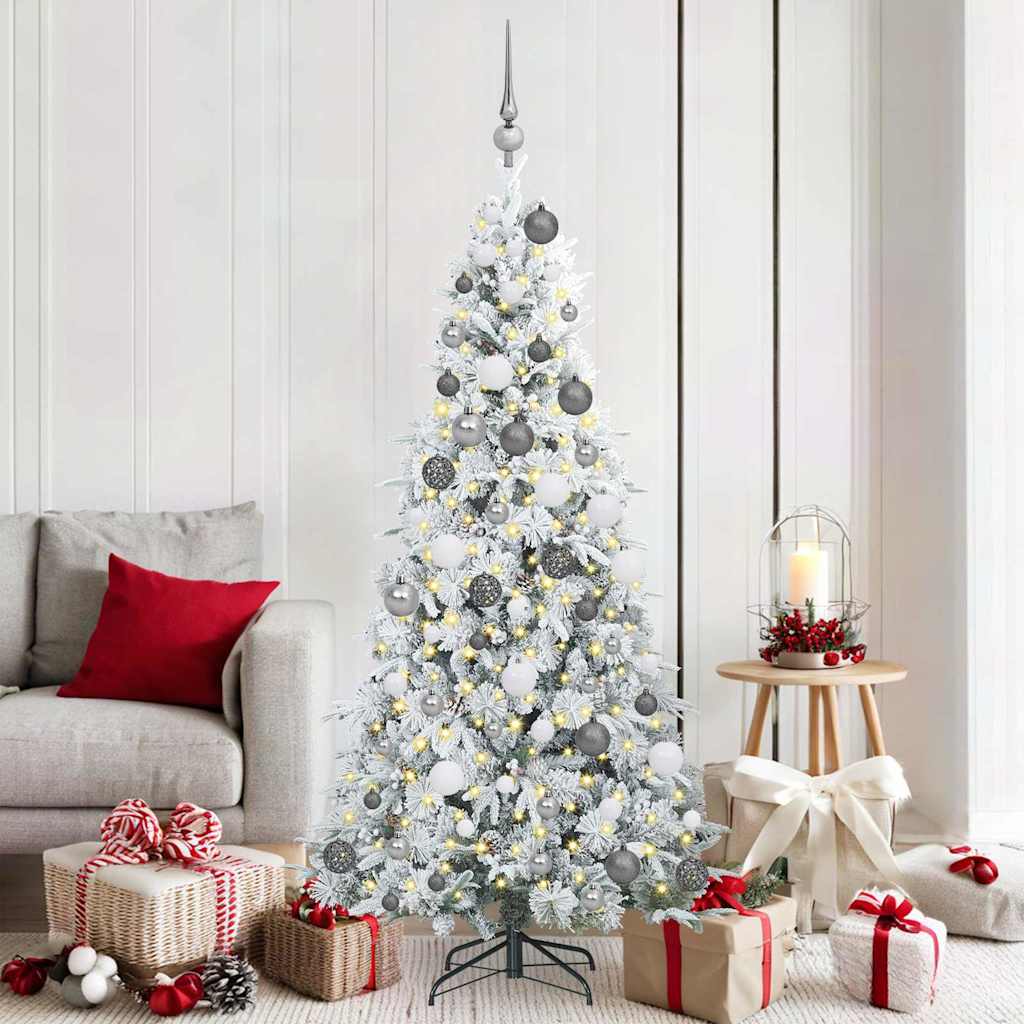 Sapin de Noël Artificiel à Branches Articulées Blanc 180 cm - XIOS