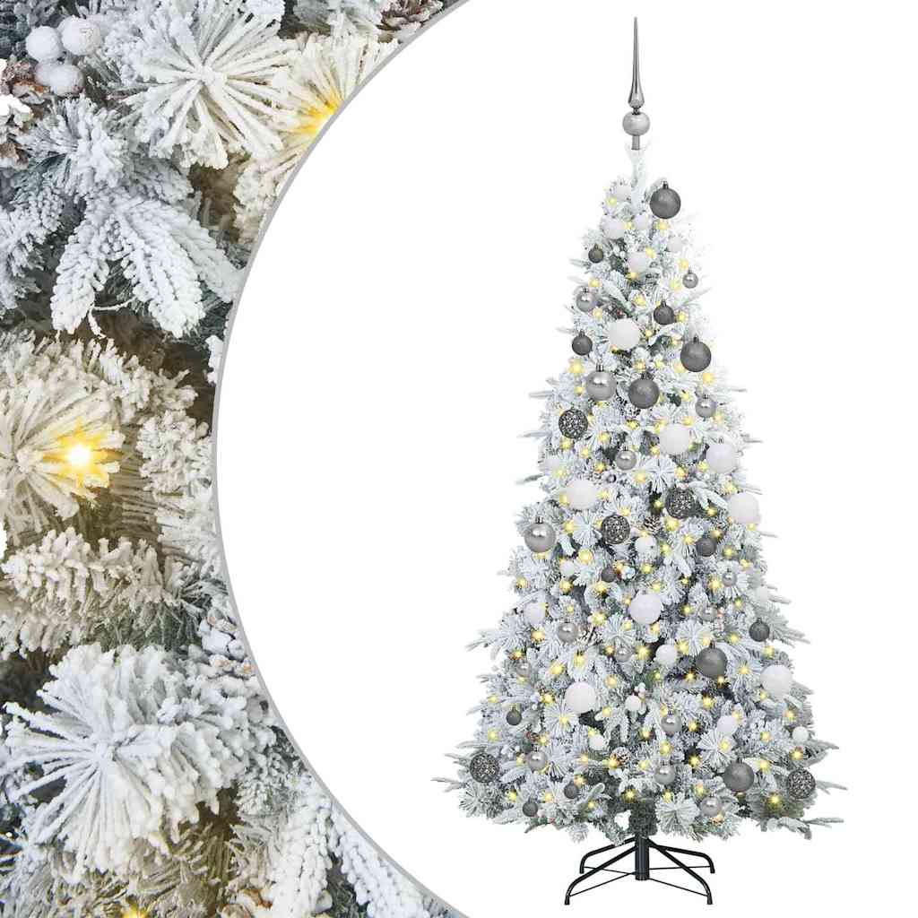 Sapin de Noël Artificiel à Branches Articulées Blanc 180 cm - XIOS