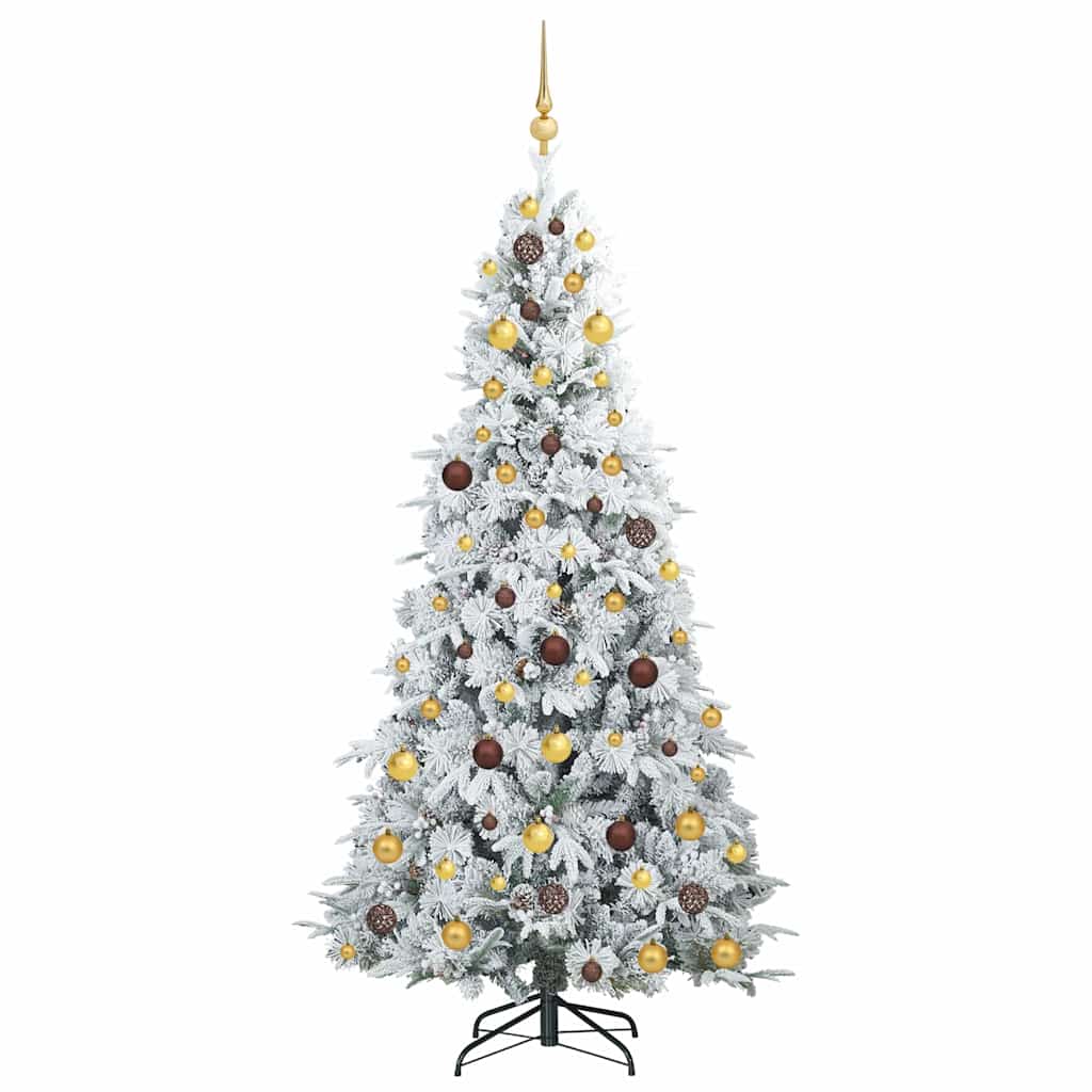 Sapin de Noël Artificiel à Branches Articulées Blanc 210 cm