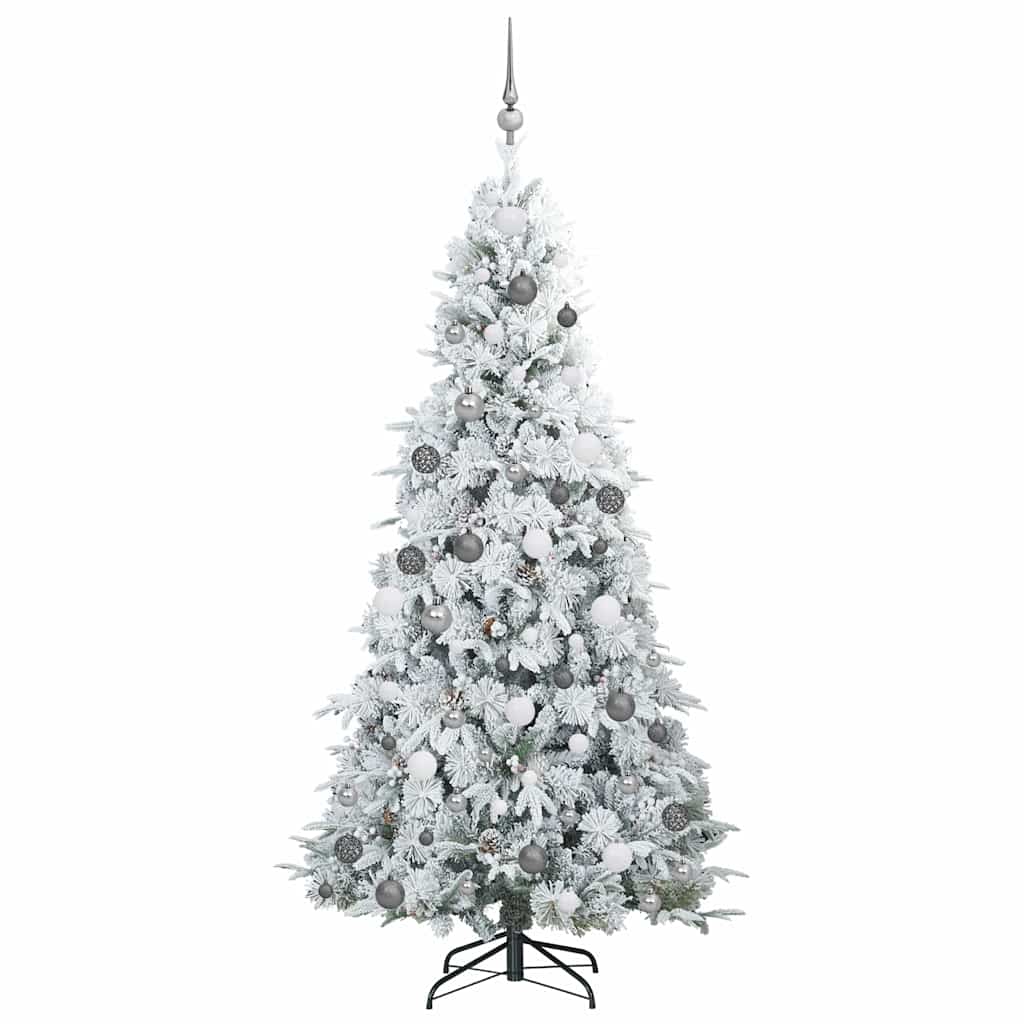 Sapin de Noël Artificiel à Branches Articulées Blanc 210 cm