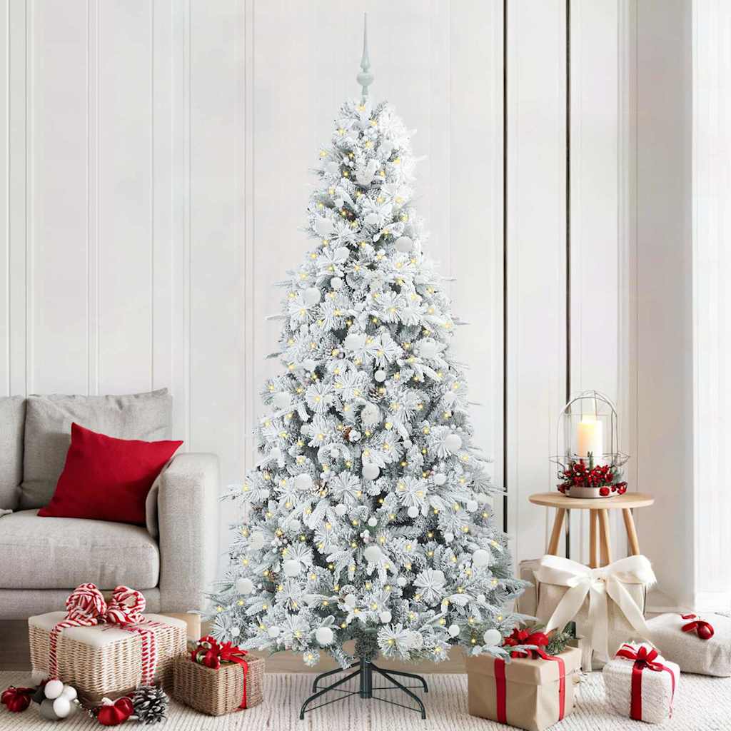 Sapin de Noël Artificiel à Branches Articulées Blanc 210 cm - XIOS