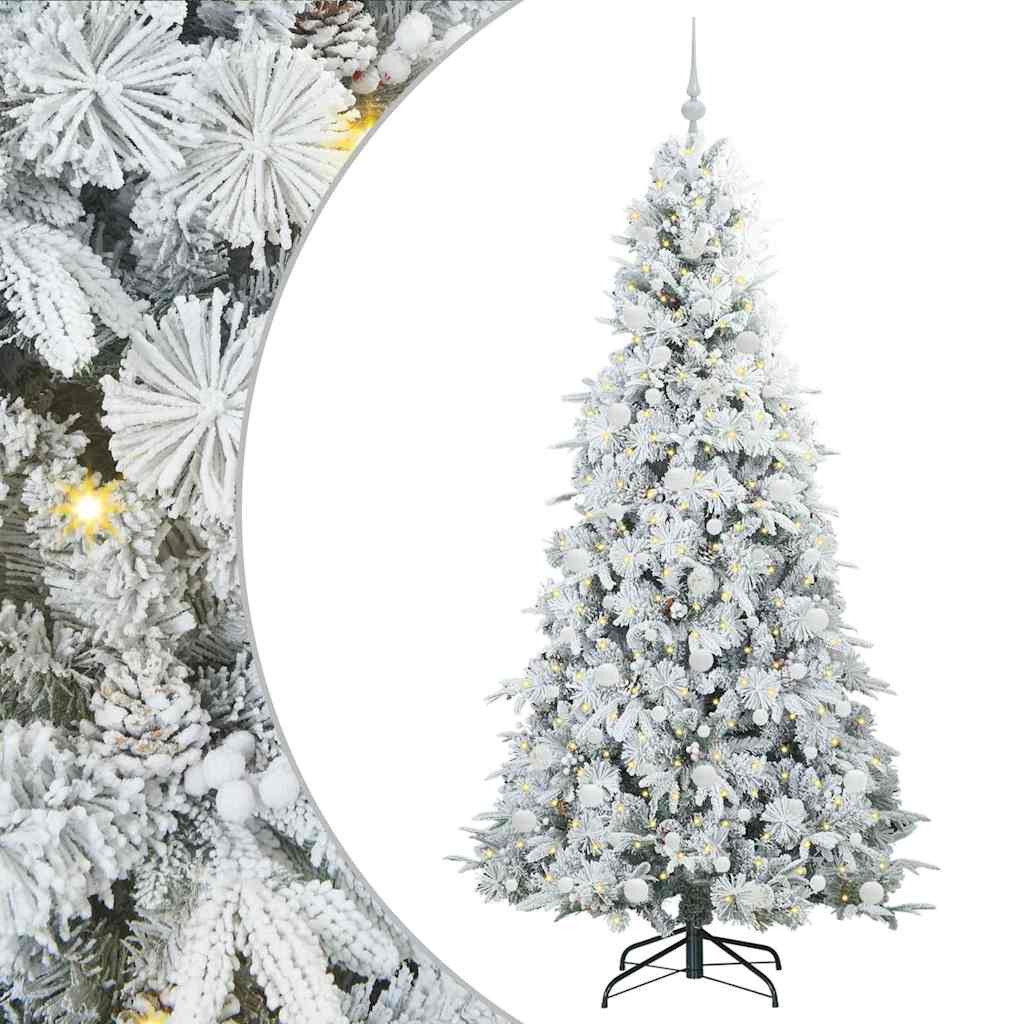 Sapin de Noël Artificiel à Branches Articulées Blanc 210 cm - XIOS