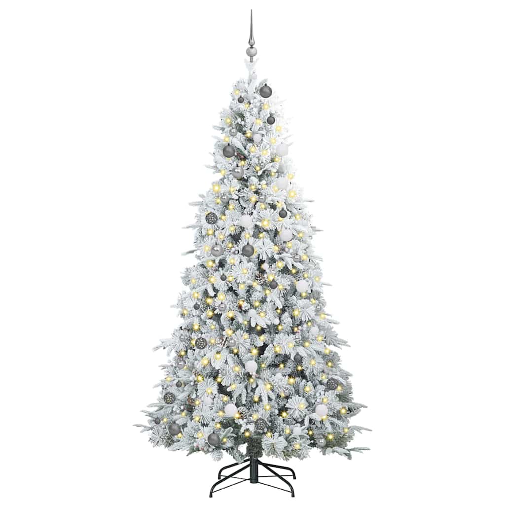 Sapin de Noël Artificiel à Branches Articulées Blanc 240 cm