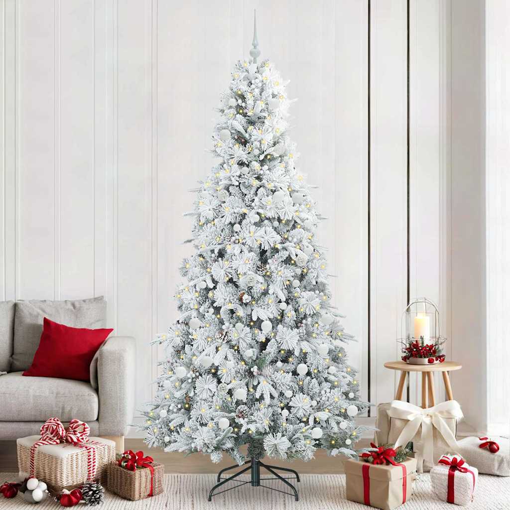 Sapin de Noël Artificiel à Branches Articulées Blanc 240 cm - XIOS