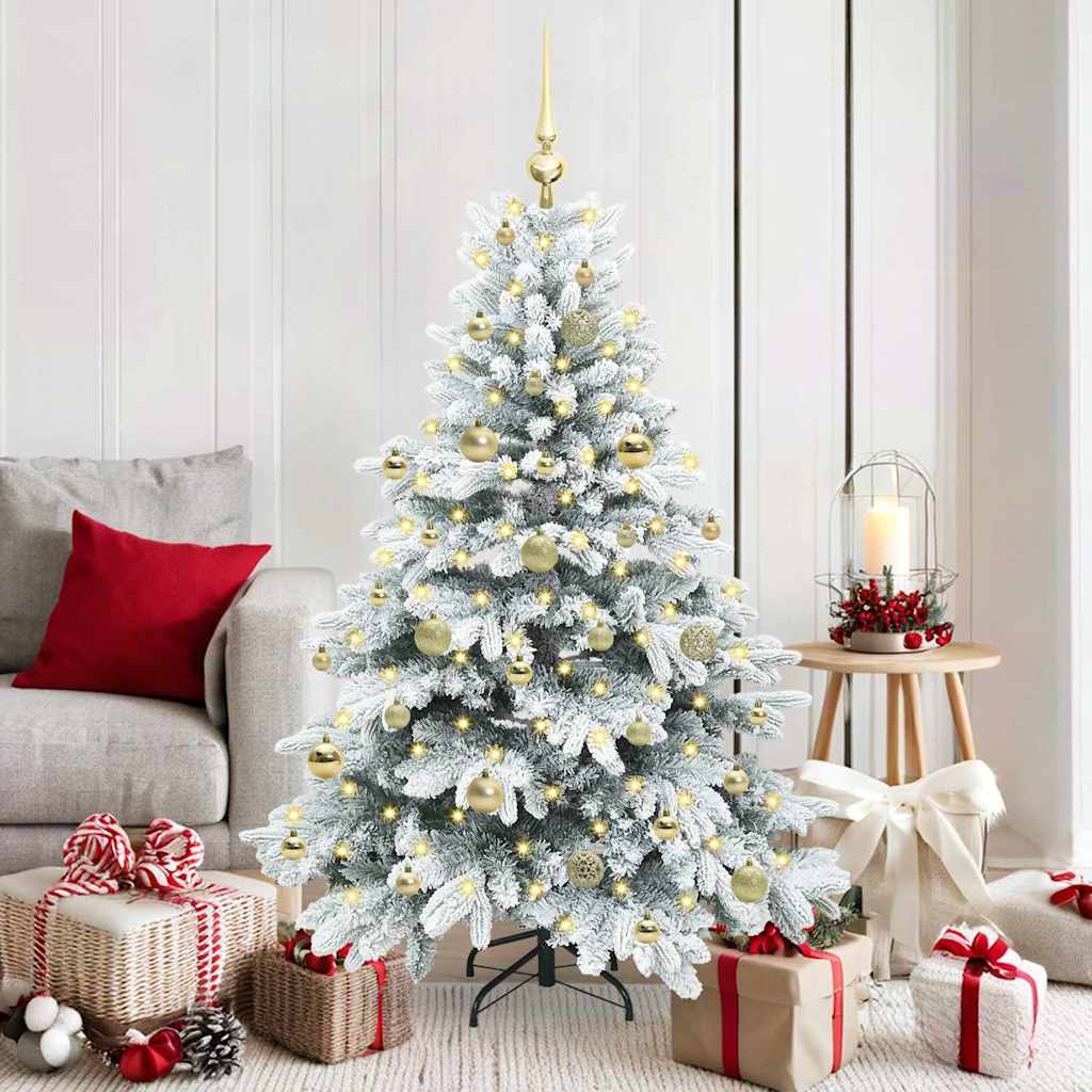 Sapin de Noël artificiel avec 150 LED Blanc 150 cm PE et PVC - XIOS