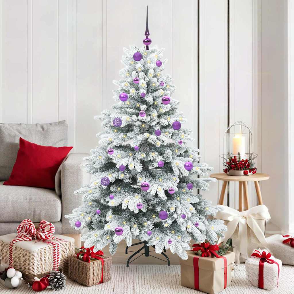 Sapin de Noël artificiel avec 150 LED Blanc 150 cm PE et PVC - XIOS