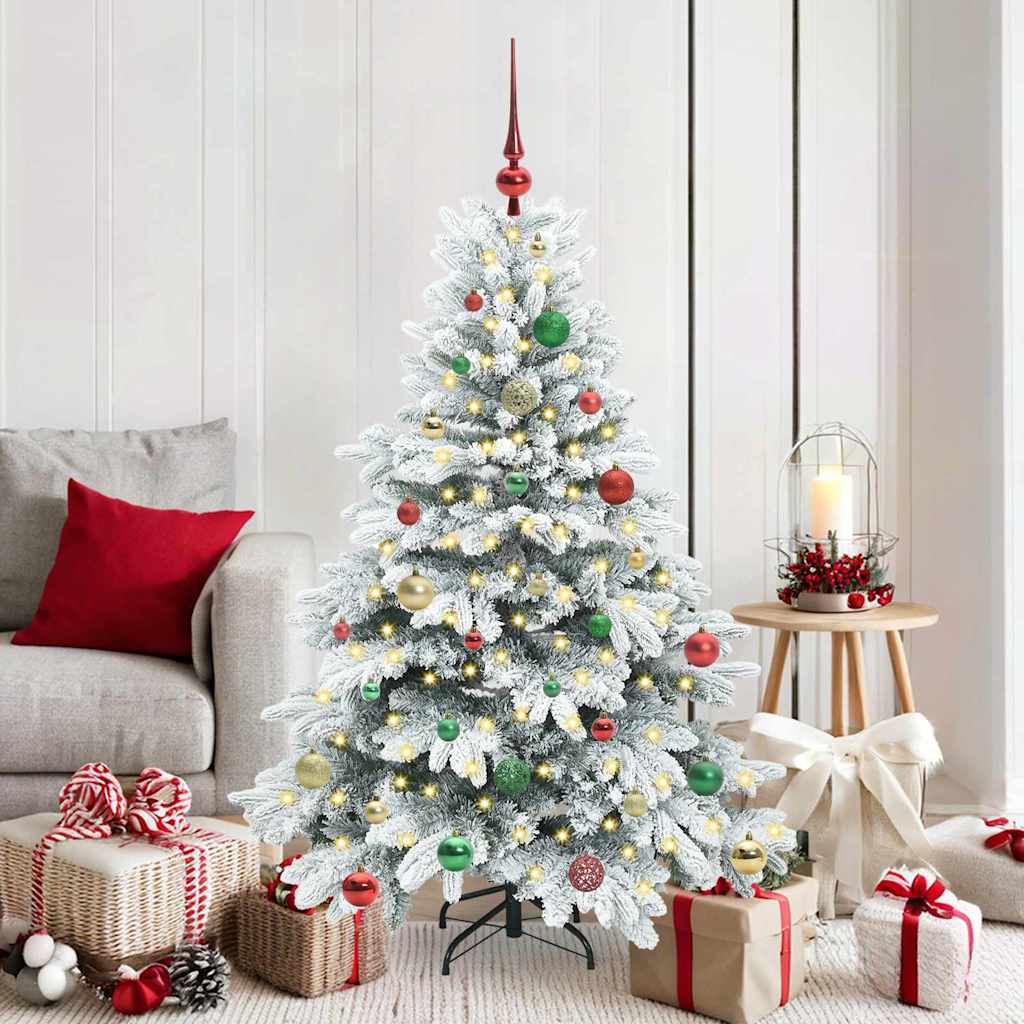 Sapin de Noël artificiel avec 150 LED Blanc 150 cm PE et PVC - XIOS