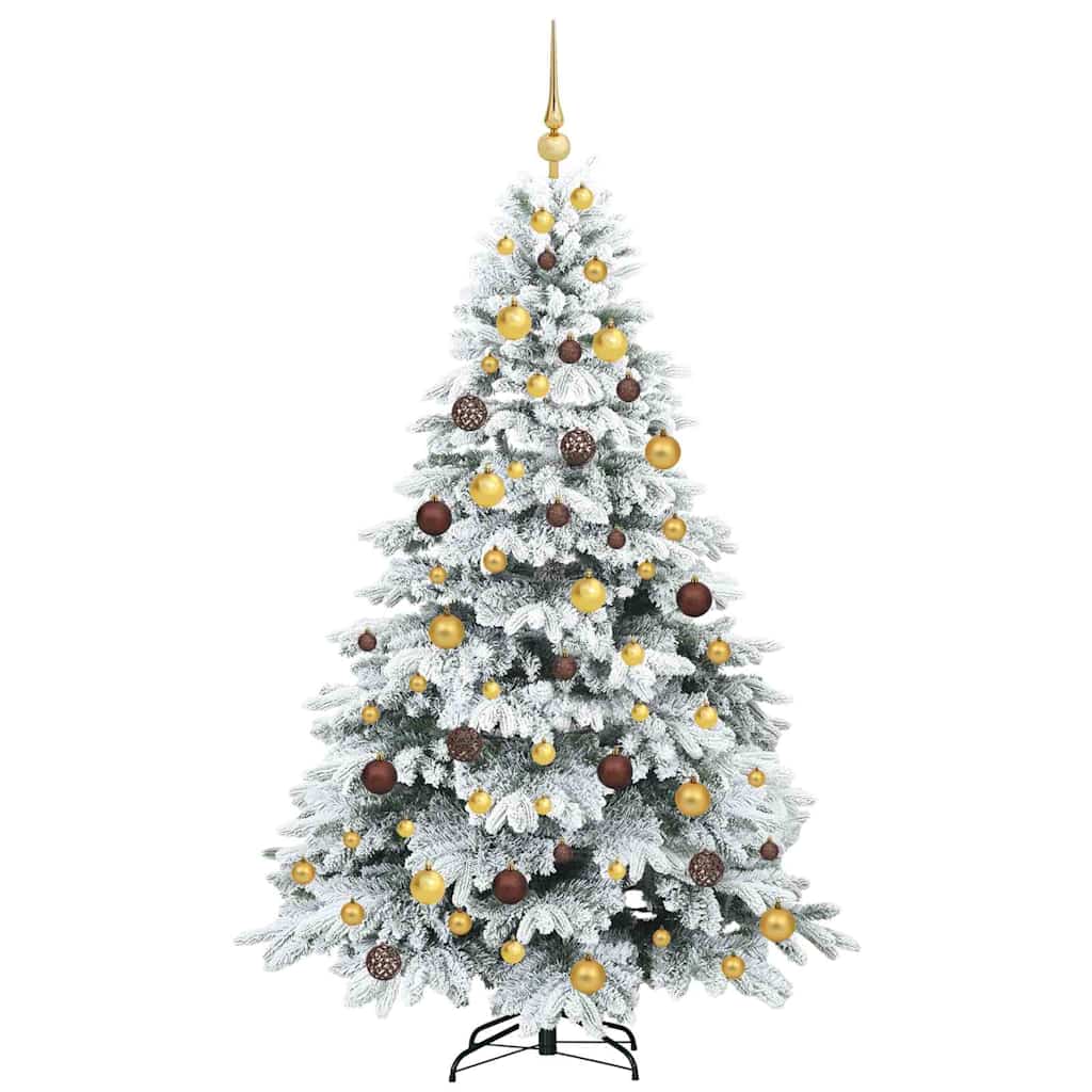 Sapin de Noël artificiel avec 300 LED Blanc 180 cm PE et PVC