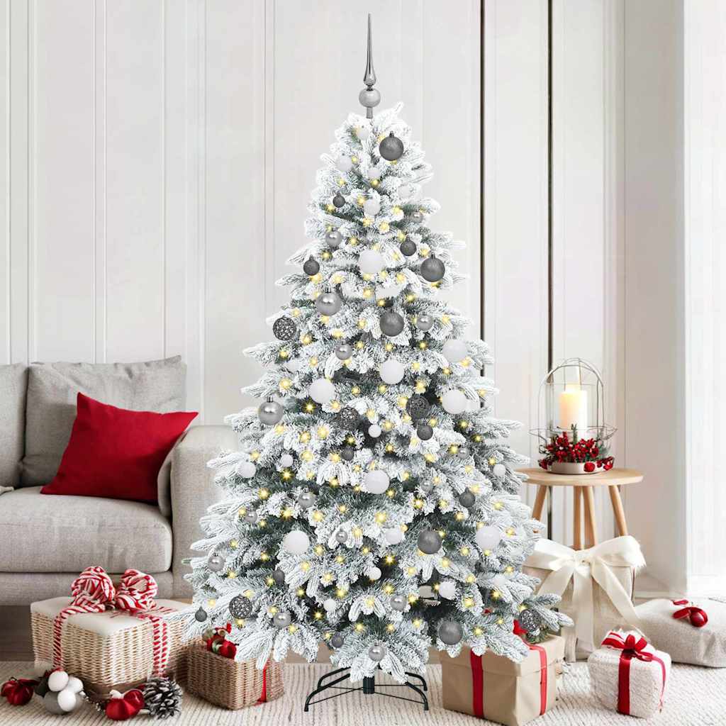 Sapin de Noël artificiel avec 300 LED Blanc 180 cm PE et PVC - XIOS