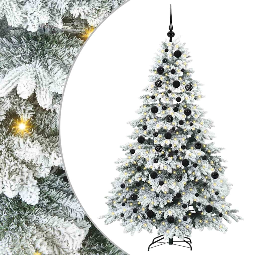 Sapin de Noël artificiel avec 300 LED Blanc 180 cm PE et PVC - XIOS