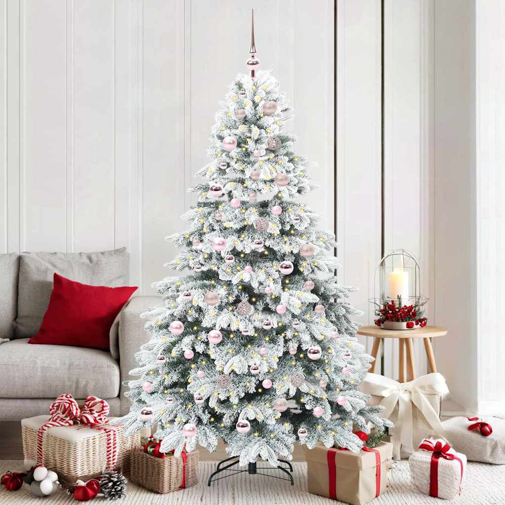 Sapin de Noël artificiel avec 300 LED Blanc 180 cm PE et PVC - XIOS